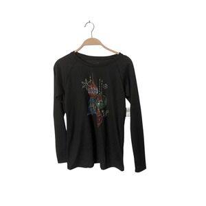 Disney‎ Parks Black Mickey Minnie Christmas Sweater Bejeweled Small new